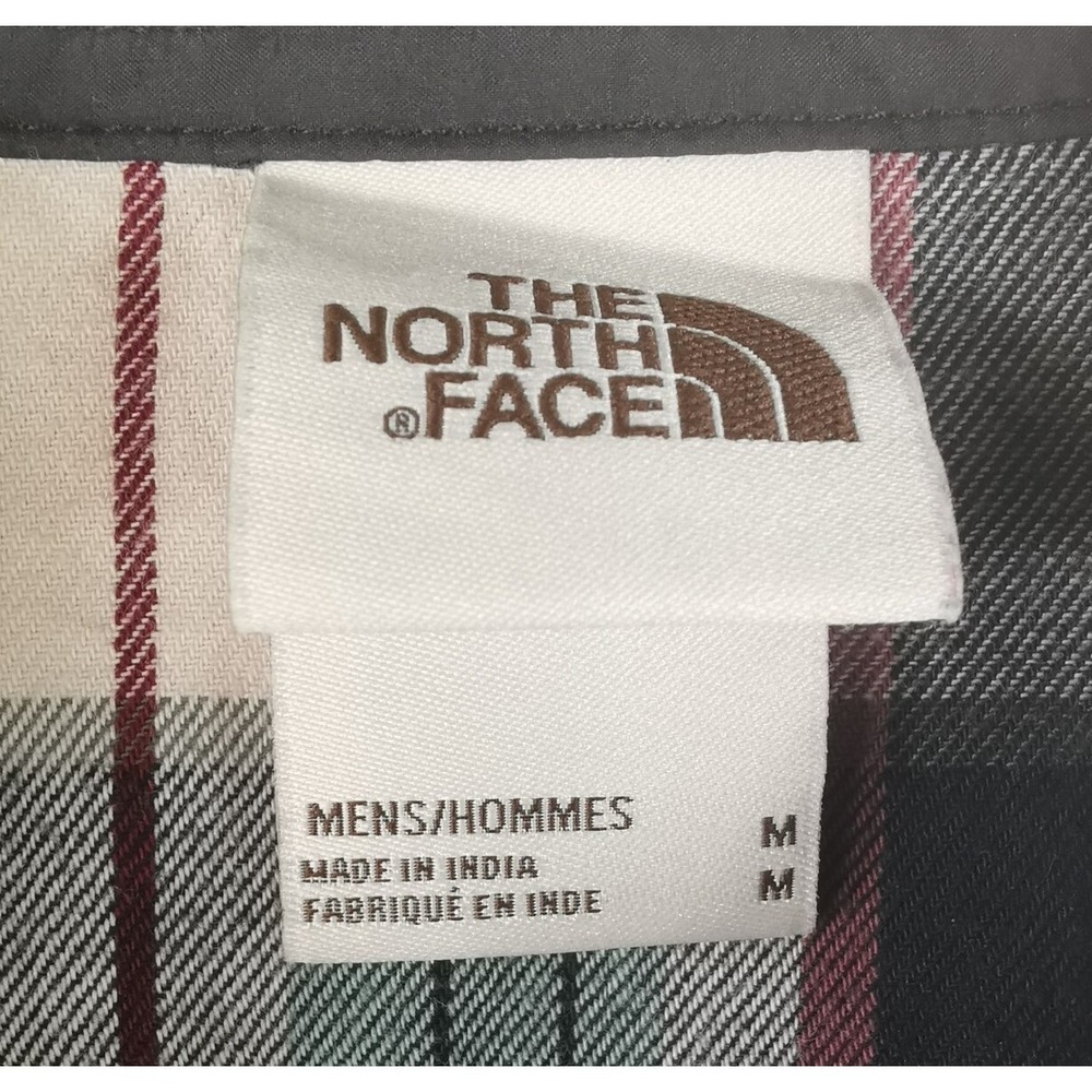 The North Face Shirt Mens Multicolor Plaid Flannel Long Sleeve Size M PIT 22in - Picture 5 of 5